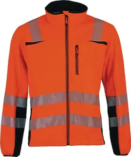Warnschutz-Softshelljacke Prevent® Trend line Gr.XL orange/schwarz