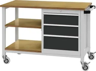 Werkbank B1200xT540xH880mm Buche Multiplex lichtgrau/grau 3 – Bild 3