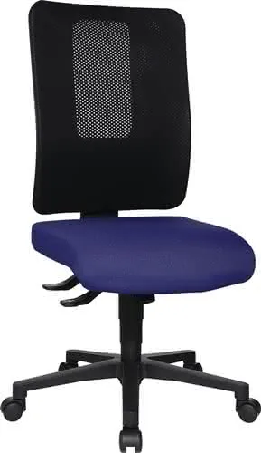 Bürodrehstuhl m.Synchrontechnik schwarz/blau 450-550mm Trgf.110kg