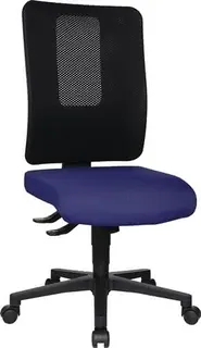 Bürodrehstuhl m.Synchrontechnik schwarz/blau 450-550mm Trgf.110kg