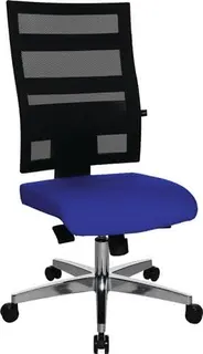 Bürodrehstuhl m.Punktsynchrontechnik schwarz/blau 450-550mm Trgf.110kg