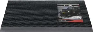 Fußmatte Alu-Anlaufkante schwarz/schwarz PP/Alu L500xB800xS22mm – Bild 2