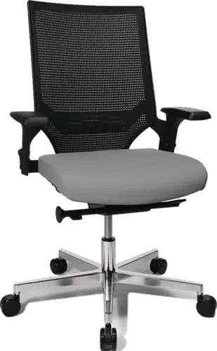 Bürodrehstuhl Punktsynchrontechnik schwarz/hellgrau 420-550mm Trgf.110kg