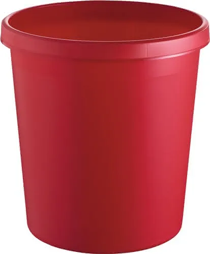 Papierkorb 18l H331xØ315mm m.Griffrand Ku.rot