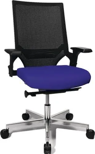 Bürodrehstuhl m.Punktsynchrontechnik schwarz/blau 420-550mm Trgf.110kg