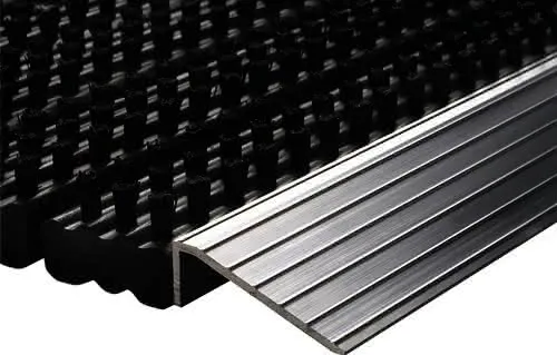 Fußmatte Alu-Anlaufkante schwarz/silber PP/Alu L430xB750xS22mm