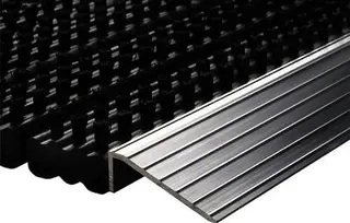 Fußmatte Alu-Anlaufkante schwarz/silber PP/Alu L430xB750xS22mm