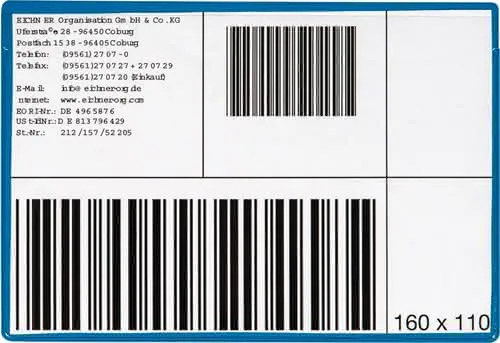 Etikettentasche B160xH110mm magn.10St./Pack EICHNER