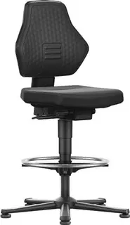 Arbeitsdrehstuhl Air Flow Bodengleiter+Fußring Supertec-Gewebe
