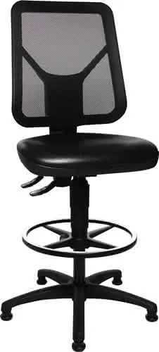 Arbeitsdrehstuhl TEC 80 C Bodengleiter+Fußring Polyurethanschaum