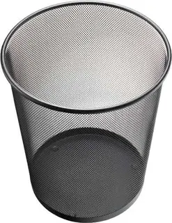Papierkorb 15l H280xØ267mm m.Lochdekor STA schwarz HELIT