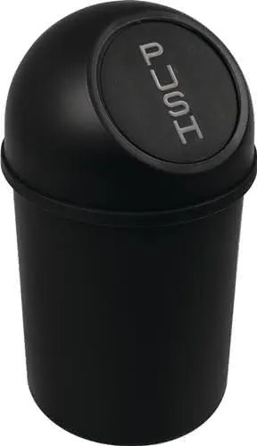 Abfallbehälter H375xØ214mm 6l schwarz HELIT