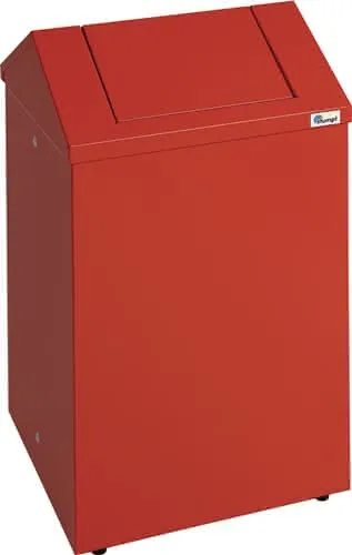 Putzwollkasten H570xB330xT310mm Geh.feuerrot/Klappe feuerrot