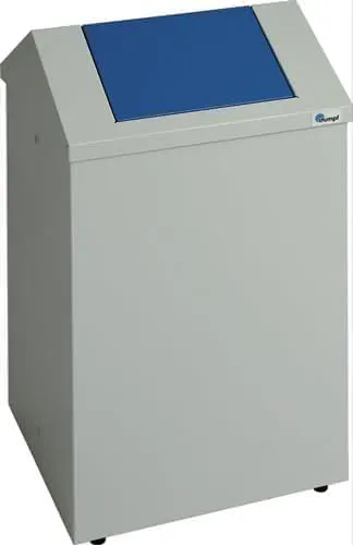 Putzwollkasten H570xB330xT310mm Geh.lichtgrau/Klappe enzianblau