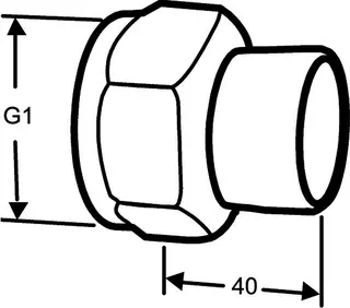 TA Anschlußverschraubung mit Anschweißnippel 1 1/2" f.STADA DN 4 – Bild 5