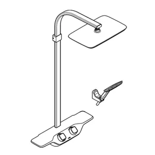 KLUDI COCKPIT Discovery Thermostat Dual Shower System chrom – Bild 2