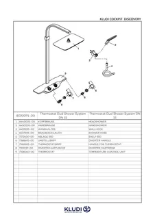 KLUDI COCKPIT Discovery Thermostat Dual Shower System chrom – Bild 4