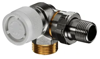 OVENTROP-Thermostatventil "AV 9" DN15, 3/4" x 1/2", PN10, Winkeleck links