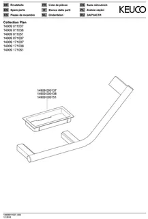 Keuco Haltegriff 135 Gr. Plan 14909, rechts m. Seifenablage, verchromt/schwarzgrau – Bild 3