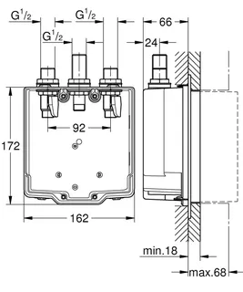 GROHE UP-Einbaukasten Eurosmart CT 36322_1 Mischung für Selbstschluss-FMS – Bild 5