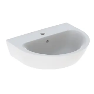 Geberit Renova Waschtisch, 55x45cm mit Hahnloch mittig, mit Überlauf, weiß – Bild 2