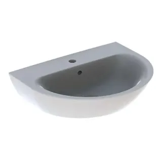 Geberit Renova Waschtisch, 65x50cm mit Hahnloch mittig, mit Überlauf, weiß – Bild 2