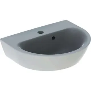 Geberit Renova Handwaschbecken, 45x36cm mit Hahnloch, mit Überlauf, weiß, KeraTect – Bild 2