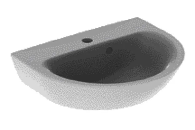 Geberit Renova Handwaschbecken, 50x40cm mit Hahnloch, mit Überlauf, weiß