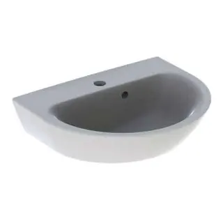 Geberit Renova Handwaschbecken, 50x40cm mit Hahnloch, mit Überlauf, weiß – Bild 2