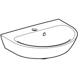 Geberit Renova Handwaschbecken, 50x40cm mit Hahnloch, mit Überlauf, weiß – Bild 3