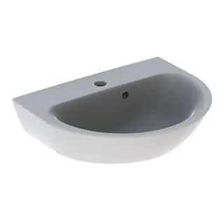 Geberit Renova Handwaschbecken, 50x40cm mit Hahnloch, mit Überlauf, weiß, KeraTect – Bild 2