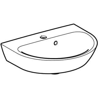 Geberit Renova Handwaschbecken, 50x40cm mit Hahnloch, mit Überlauf, weiß, KeraTect – Bild 3