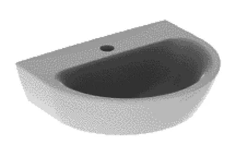 Geberit Renova Handwaschbecken, 45x36cm mit Hahnloch, o.. Ül., weiß