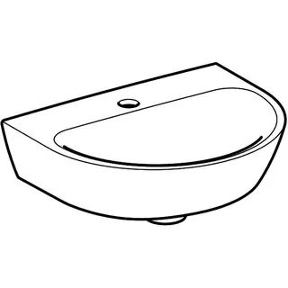 Geberit Renova Handwaschbecken, 45x36cm mit Hahnloch, o.. Ül., weiß – Bild 3