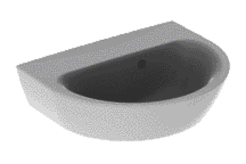 Geberit Renova Handwaschbecken, 45x36cm ohne Hahnloch, mit Überlauf, weiß