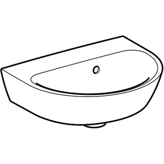 Geberit Renova Handwaschbecken, 45x36cm ohne Hahnloch, mit Überlauf, weiß – Bild 3