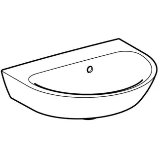 Geberit Renova Handwaschbecken, 50x40cm ohne Hahnloch, mit Überlauf, weiß – Bild 3