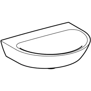 Geberit Renova Handwaschbecken, 50x40cm ohne Hahnloch, ohne Überlauf, weiß – Bild 3