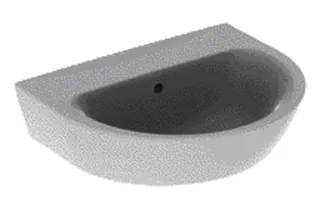Geberit Renova Waschtisch, 55x45cm ohne Hahnloch, mit Überlauf, weiß