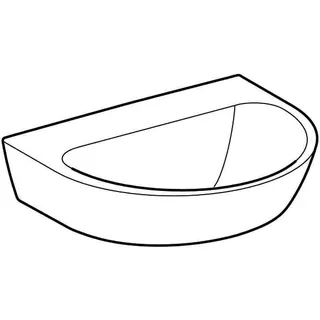 Geberit Renova Waschtisch, 55x45cm ohne Hahnloch, ohne Überlauf, weiß – Bild 3
