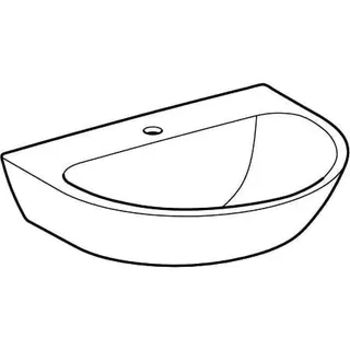 Geberit Renova Waschtisch, 60x48cm mit Hahnloch mittig, ohne Überlauf, weiß – Bild 3