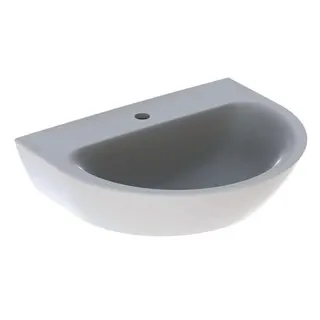 Geberit Renova Waschtisch, 60x48cm mit Hahnloch mittig, ohne Überlauf, weiß, KeraTect – Bild 2