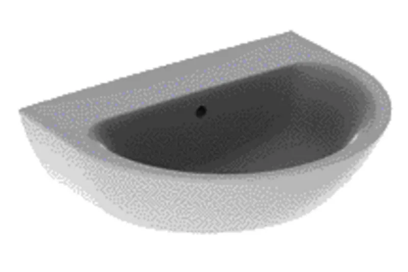 Geberit Renova Waschtisch, 60x48cm ohne Hahnloch, mit Überlauf, weiß, KeraTect