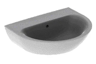 Geberit Renova Waschtisch, 60x48cm ohne Hahnloch, mit Überlauf, weiß, KeraTect
