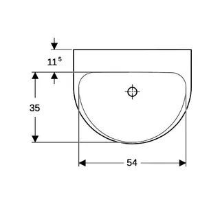 Geberit Renova Waschtisch, 60x48cm ohne Hahnloch, ohne Überlauf, weiß – Bild 5