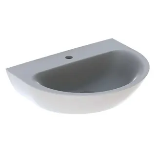 Geberit Renova Waschtisch, 65x50cm mit Hahnloch mittig, ohne Überlauf, weiß – Bild 2