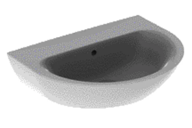 Geberit Renova Waschtisch, 65x50cm ohne Hahnloch, mit Überlauf, weiß