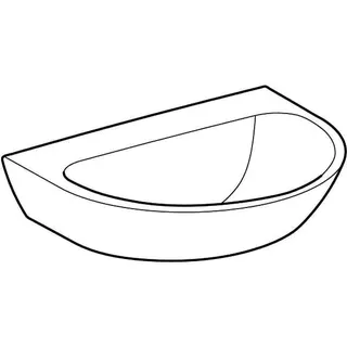Geberit Renova Waschtisch, 65x50cm ohne Hahnloch, ohne Überlauf, weiß – Bild 3