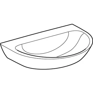 Geberit Renova Waschtisch, 70x52cm ohne Hahnloch, ohne Überlauf, weiß – Bild 3