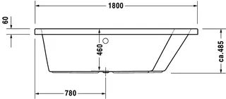 Duravit Whirlwanne Paiova 1800x1400mm, weiß Einbauversion,Ecke re. Air-System – Bild 5